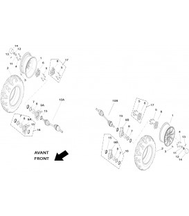 ROUE AVANT DROITE - AVANT GAUCHE