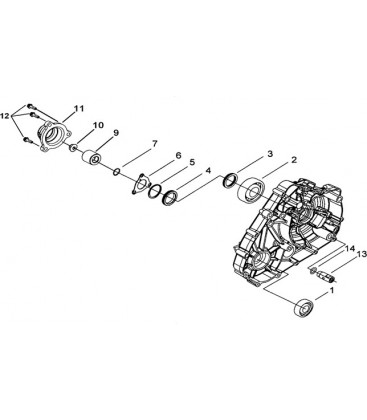 CACHE CARTER MOTEUR GAUCHE 1