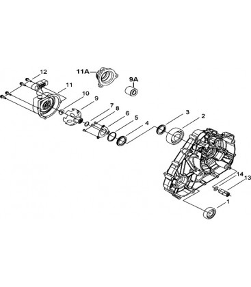 CACHE CARTER MOTEUR GAUCHE 1