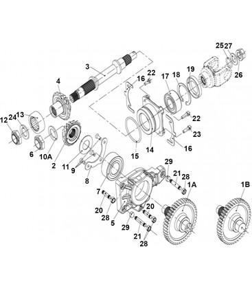 ARBRE DE TRANSMISSION ARRIERE