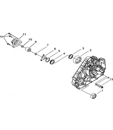 CACHE CARTER MOTEUR GAUCHE 1