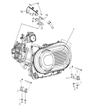 ENSEMBLE MOTEUR - SUPPORT MOTEUR