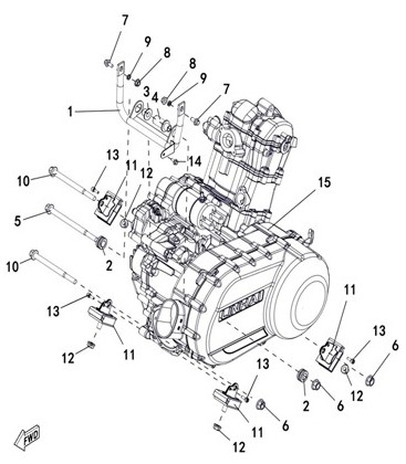 ENSEMBLE MOTEUR - SUPPORT MOTEUR