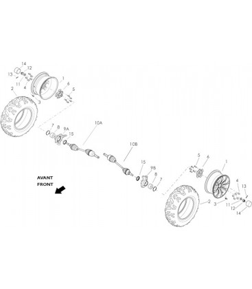 ROUE AVANT DROITE - AVANT GAUCHE