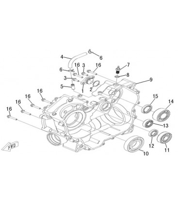 CARTER MOTEUR DROIT