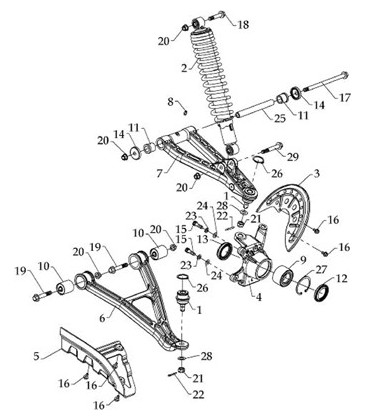 SUSPENSION AVANT GAUCHE