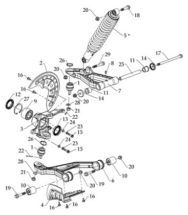 SUSPENSION AVANT DROITE