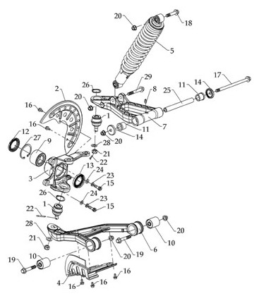 SUSPENSION AVANT DROITE