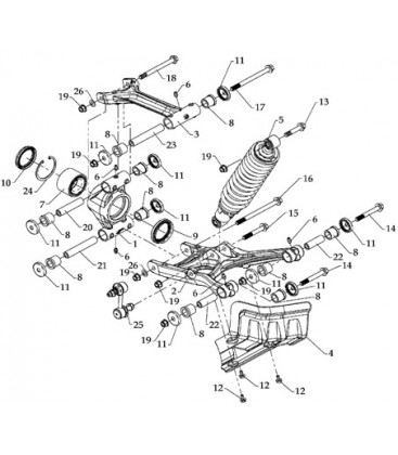 SUSPENSION ARRIERE DROITE