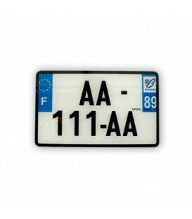 1 PLAQUE IMMATblanc 210X130mm
